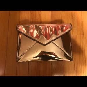 Rebecca minkoff clutch gold metallic brand new